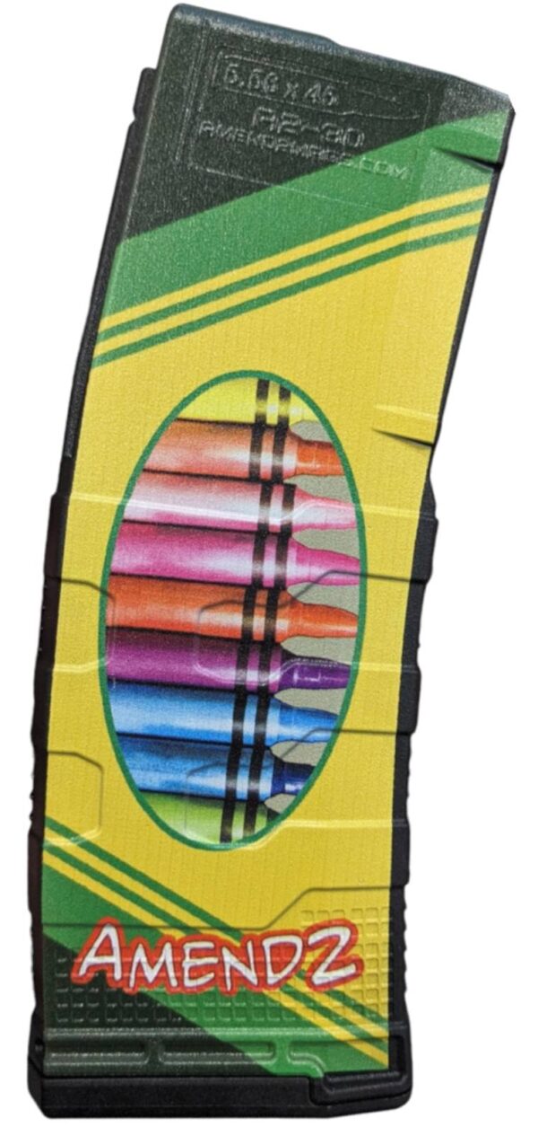 AMEND2 MOD3 5.56MM 30RD AR15 /M4/M16 CRAYON BULLETS POLYMER MAG AMCHAR EXCLUSIVE( 50 PER CASE ) — view 1