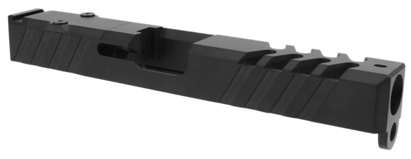 TacFire  Replacement Slide  9mm Luger Graphite Black Cerakote Stainless Steel with Optics Cut & Slide Ports for Glock 17 Gen3 — view 1