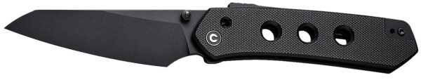 Civivi Knives C22036-1 Vision FG  3.54" Folding Tanto Plain Black Nitro-V Steel Blade, Black Textured G10 Handle — view 1