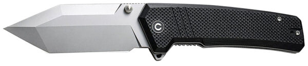 Civivi Knives C23024-1 Bhaltair  3.98" Folding Tanto Plain Stonewashed 14C28N Steel Blade, Black Textured G10 Handle — view 1