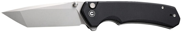 Civivi Knives C19059C-1 Brazen  3.46" Folding Tanto Plain Stonewashed D2 Steel Bladen Black Textured G10 Handle — view 1