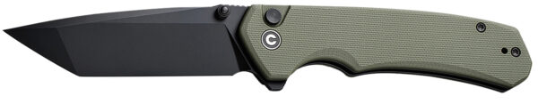 Civivi Knives C19059C-2 Brazen  3.46" Folding Plain Black D2 Steel Blade, OD Green Textured G10 Handle — view 1