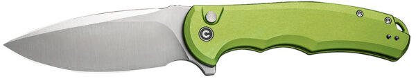 Civivi Knives C18026E-3 Praxis  3.75" Folding Drop Point Plain Satin Nitro-V Steel Blade, Lime Green Aluminum Handle — view 1