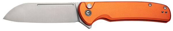 Civivi Knives C20022B-2 Chevalier II  EDC 3.47" Folding Sheepsfoot Plain Satin 14C28N Steel Blade, Orange Aluminum Handle — view 1