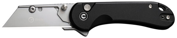 Civivi Knives C23039B-1 Elementum Utility All Purpose Utility Plain 6Cr13 Stainless Steel Blade, Black Aluminum Handle, 3 Blades & Pouch — view 1