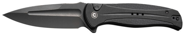 Civivi Knives C23053-1 Incindie  3.48" Folding Spear Point Plain Black Stonewashed 14C28N Steel Blade, Black Textured G10 Handle — view 1