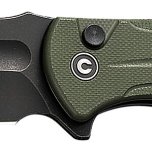 Civivi Knives C23053-2 Incindie  3.48" Folding Spear Point Plain Black Stonewashed 14C28N Steel Blade, OD Green Textured G10 Handle