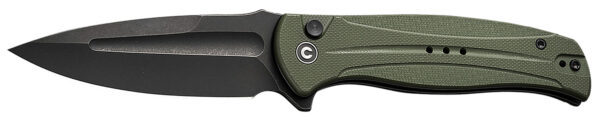 Civivi Knives C23053-2 Incindie  3.48" Folding Spear Point Plain Black Stonewashed 14C28N Steel Blade, OD Green Textured G10 Handle — view 1
