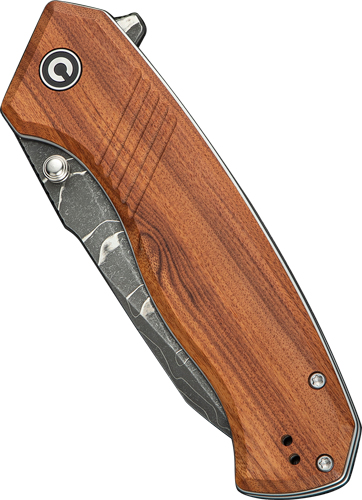 CIVIVI KNIFE PLACOID 3.67" - WOOD/DIMASCUS BLADE LINER LOCK — view 1