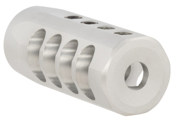 Christensen Arms 8100001701 Side-Baffle  Natural Titanium, 5/8"-24 tpi Threads, 30 Cal (.920" D Bull barrel) — view 1