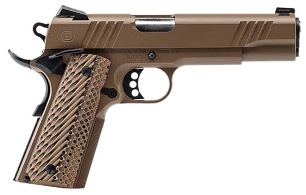 Bersa B19117050DEHB B1911  45 ACP 8+1 5" Stainless Steel Barrel, Flat Dark Earth Serrated Slide, Flat Dark Earth Stainless Steel Frame w/Beavertail, FDE VZ Grip — view 1