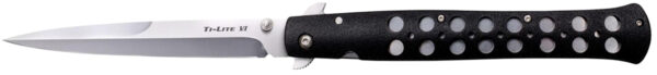 Cold Steel CS26SXP Ti-Lite  6" Folding Spear Point Plain AUS-8A SS Blade/Black Zy-Ex Handle Includes Pocket Clip — view 1