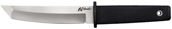 Cold Steel CS17T Kobun  5.50" Fixed Tanto Plain AUS-8A SS Blade/Black Deep Checkered Kray-Ex Handle Includes Belt Clip/Sheath — view 1