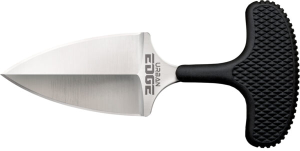 Cold Steel CS43XL Urban Edge  2.50" Fixed Plain Stone Washed Japanese AUS-8A SS Blade/Black Kray-Ex Handle — view 1