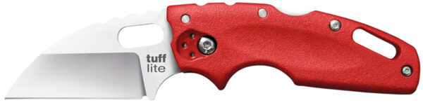 Cold Steel CS20LTR Tuff Lite  2.50" Folding Clip Point Plain AUS-8A SS Blade/Red Griv-Ex Handle Includes Pocket Clip — view 1