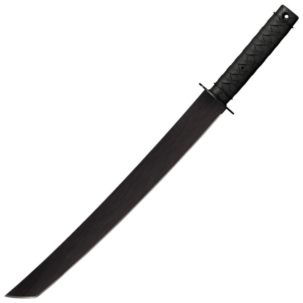 Cold Steel CS97TKLZ Tactical Wakizashi 18" Black Matte Baked-On Anti Rust 1055 Carbon Steel Blade/ Black Polypropylene Handle 25" Long Includes Sheath — view 1