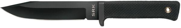 Cold Steel CS49LCK SRK  6" Fixed Clip Point Plain Black Tuff-Ex Finish SK-5 Steel Blade, 4.75" Black Kray-Ex Handle, Includes Sheath — view 1