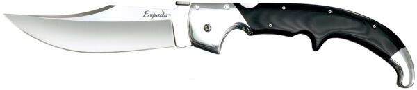 Cold Steel CS62MA Espada  XL 7.50" Folding Clip Point Plain S35VN SS Blade/9.25" Black w/Polished Bolsters G10 Handle Includes Belt Clip — view 1