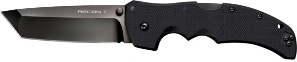 Cold Steel CS27BT Recon 1 4" Folding Tanto Plain DLC Coated American S35VN Blade/ Black Textured G10 Handle Includes Pocket Clip — view 1