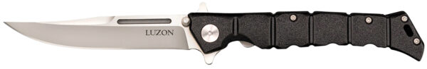 Cold Steel CS20NQL Luzon  Medium 4" Folding Clip Point Plain 8Cr13MoV SS Blade/Black GFN Handle Features Safety Switch Includes Pocket Clip — view 1