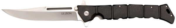 Cold Steel CS20NQX Luzon  Large 6" Folding Plain 8Cr13MoV SS Blade/Black GFN Handle Features Safety Switch Includes Pocket Clip — view 1