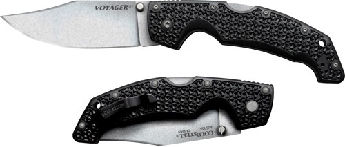 COLD STEEL LARGE VOYAGER 4" - PLAIN EDGE BLADE CLIP FOLDER — view 1