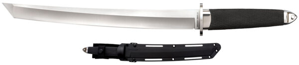 Cold Steel CS35AE Magnum Tanto XII  12" Fixed Tanto Plain Satin VG-10 San Mai Blade/Black Textured/Oval Kray-Ex Handle Includes Sheath — view 1
