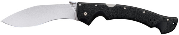Cold Steel CS-62JL Rajah II 6" Folding Plain Stone Washed Japanese AUS-10A SS Blade/ Black Griv-Ex Handle — view 1