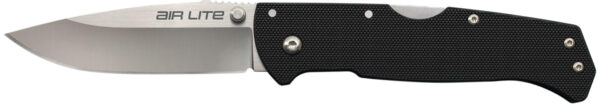 Cold Steel CS26WD Air Lite 3.50" Folding Drop Point Plain AUS-10A SS Blade/Black G10 Handle Includes Pocket Clip — view 1