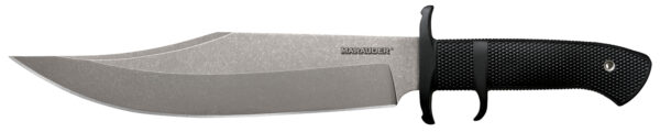 Cold Steel CS39LSWBA Marauder  9" Fixed Bowie Plain Stone Washed AUS-8A SS Blade/Black Kray-Ex Handle Includes Sheath — view 1