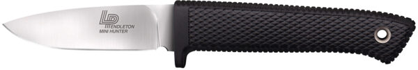 Cold Steel CS36LPMF Pendleton Mini Hunter 3" Fixed Plain Stonewashed AUS10A SS Blade, 3.63" Black Textured Kray-Ex Handle — view 1