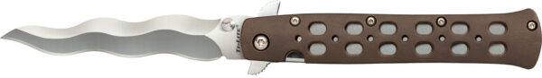 Cold Steel CS-26SK4 Ti-Lite  4" Folding Plain Kris AUS 10A Steel Blade/Flat Dark Earth Griv-Ex Handle — view 1