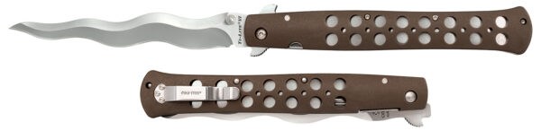 Cold Steel CS-26SXK6 Ti-Lite  6" Folding Plain Kris AUS 10A Steel Blade/ Black Griv-Ex Handle — view 1