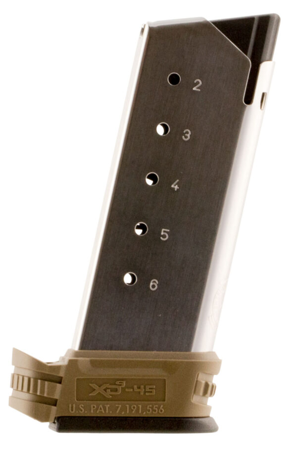 Springfield Armory XDS5006DE XD-S  6rd 45 ACP SS/FDE Stainless Steel — view 1