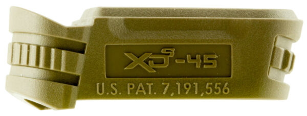 Springfield Armory XDS5002MFDE Backstrap Sleeve  made of Polymer with Flat Dark Earth & 1 Piece Design for 45 ACP Springfield XD-S with #2 Backstrap & 3.30" Barrel — view 1
