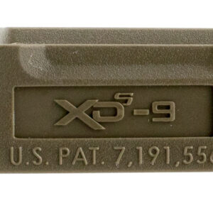 Springfield Armory XDS5901MFDE Backstrap Sleeve  made of Polymer with Flat Dark Earth Finish & 1 Piece Design for 9mm Luger Springfield XD-S with #1 Backstrap & 3.30" Barrel