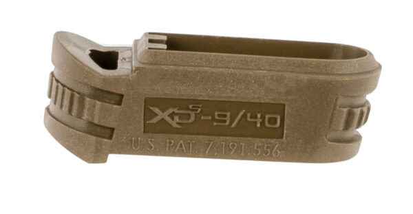 Springfield Armory XDS5902MFDE Backstrap Sleeve  made of Polymer with Flat Dark Earth & 1 Piece Design for 9mm Luger Springfield XD-S with #2 Backstrap & 3"-4" Barrel — view 1