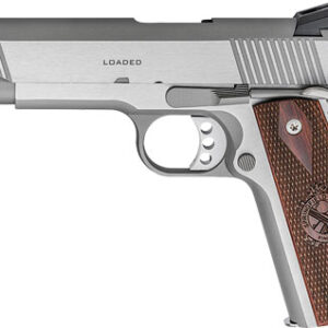 SPRINGFIELD 1911 LOADED 45ACP - 5" 7RD SS/WOOD GRIPS CA COMP — view 2