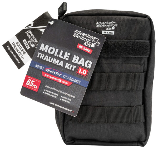 Adventure Medical Kits 20640299 MOLLE Bag Trauma Kit 1.0 Treats Injuries/Illnesses Black — view 1