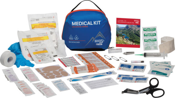 Adventure Medical Kits 01001003 Mountain Backpacker Medical Kit Treats Injuries/Illnesses Water Resistant Blue — view 1