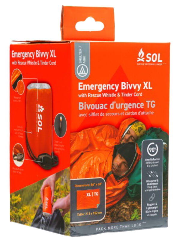 Adventure Medical Kits 01401144 SOL Bivvy Warmth Waterproof Wind Resistant Orange XL — view 1