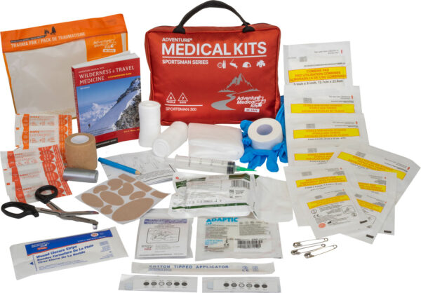 Adventure Medical Kits 01050300 Sportsman 300 Medical Kit Treats Injuries/Illnesses Waterproof Red — view 1