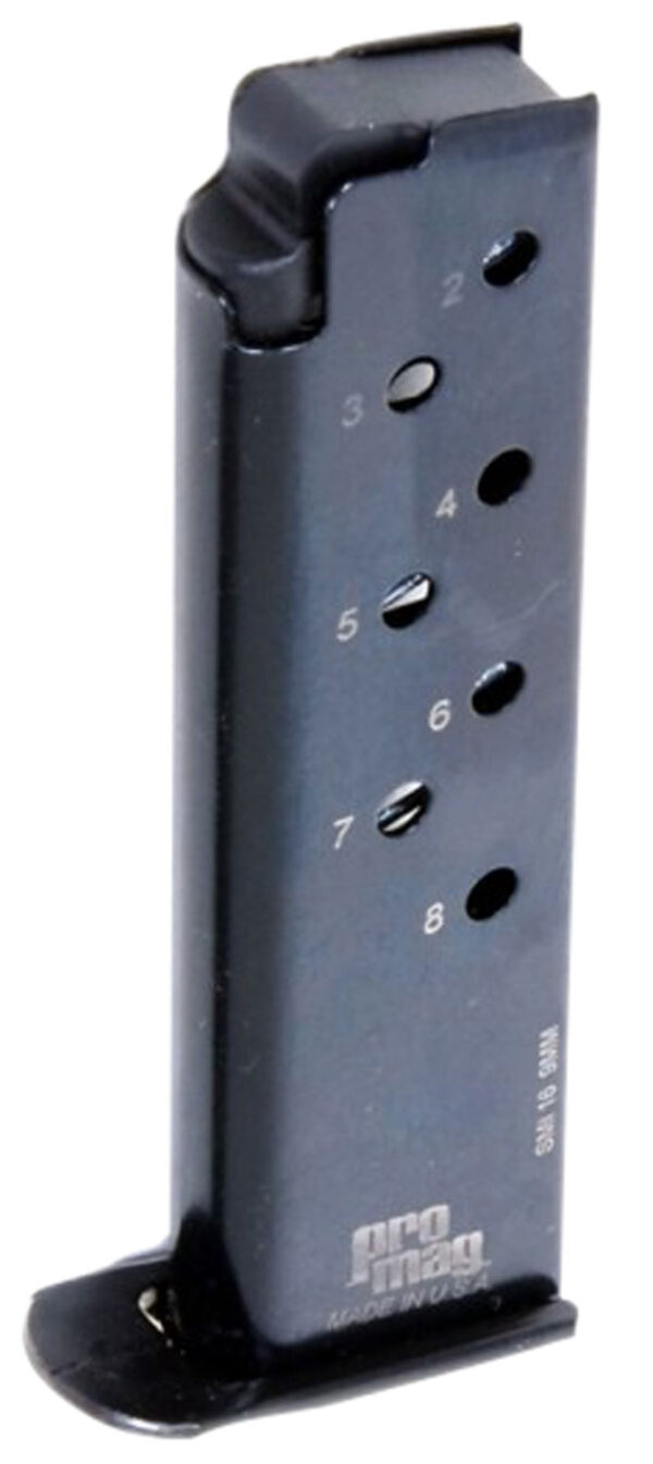 ProMag SMI16 Standard  8rd Single Stack 9mm Luger Fits S&W M39 Blued Steel — view 1