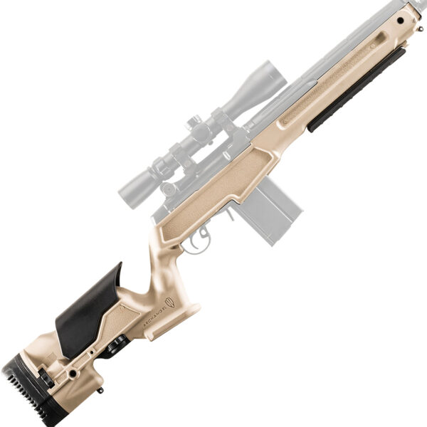 Archangel AAM1ADT Precision Stock  Desert Tan Synthetic Fixed with Adjustable Cheek Riser for Springfield M1A, M14 — view 1