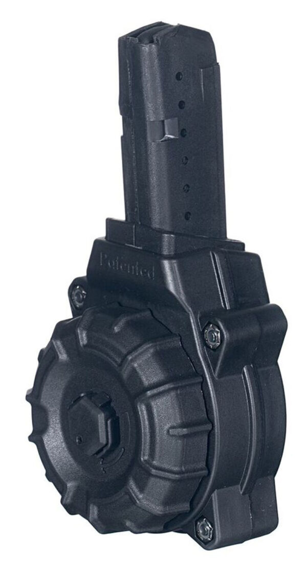 ProMag DRMA26 Standard  30rd Drum 9mm Luger Fits AR-15, Compatible w/Glock Style Magazines Black DuPont Zytel Polymer — view 1