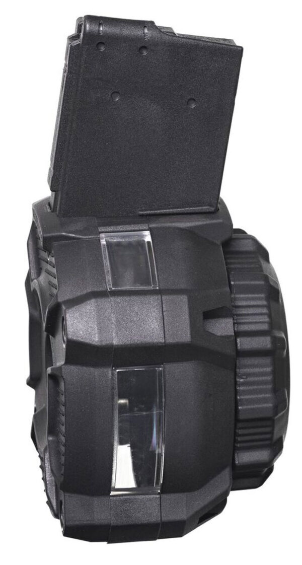 ProMag DRMA24 Standard  65rd Drum w/ Capacity Window 223 Rem/5.56x45mm Fits AR-15 Black DuPont Zytel Polymer — view 1