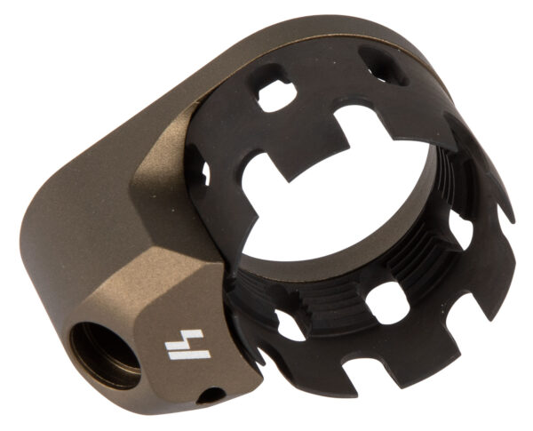 Strike ARECN&EEPFDE AR Castle Nut and Extended End Plate Flat Dark Earth Anodized Steel — view 1