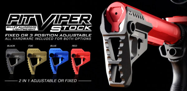 Strike VIPERPITBLU Pit Viper Stock  AR-Platform Blue Aluminum/Steel — view 1