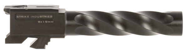 Strike Industries GBARREL19 Glock 9mm Luger Spiral Fluted Black Nitride Stainless Steel, Fits Glock 19 Gen3-5 — view 1