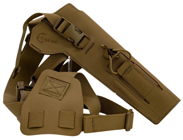 Cole-tac VW202 Varmint Wrangler Pistol Holder Chest Coyote Brown Left Hand — view 1